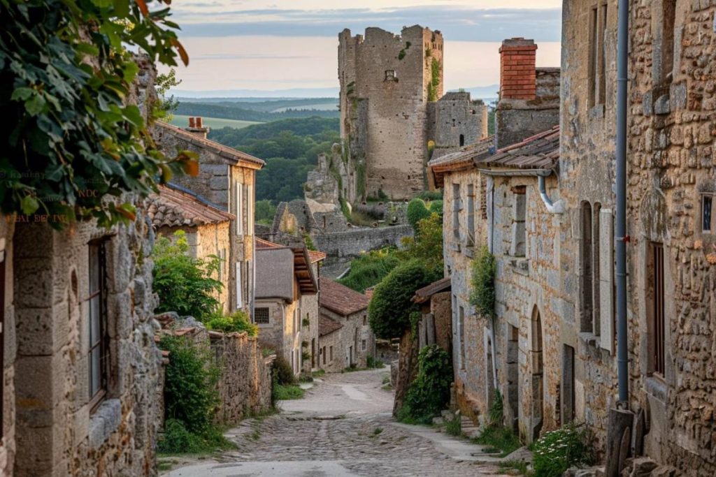Allan - Un village avec des ruines médiévales et des vues panoramiques.
