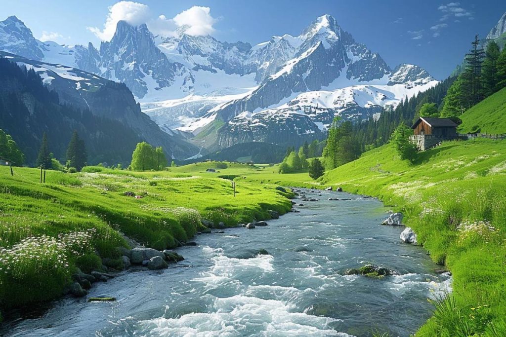 Cette vallée en Savoie rappelle les vallées alpines suisses.
