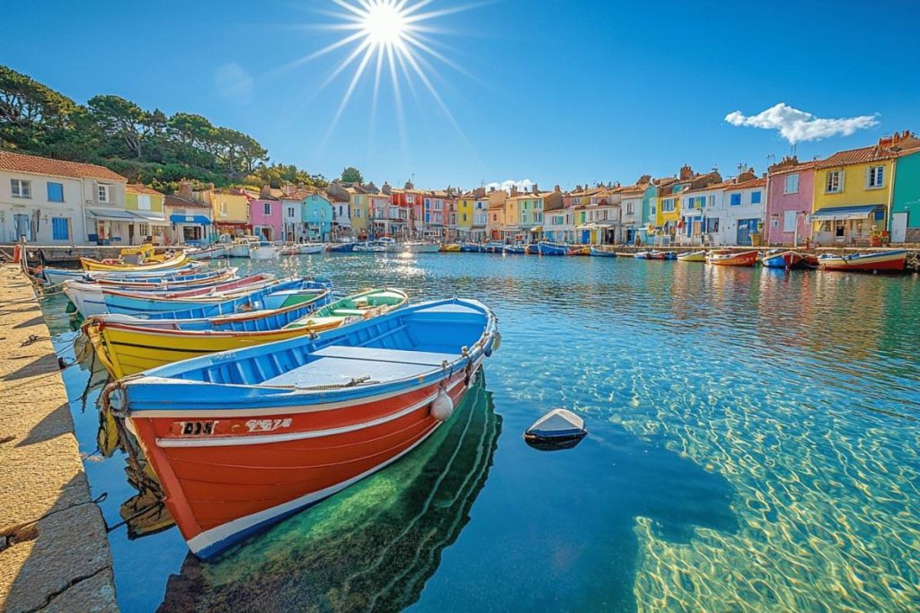 Ce port coloré du Golfe du Morbihan évoque les criques cachées de la Riviera ligure