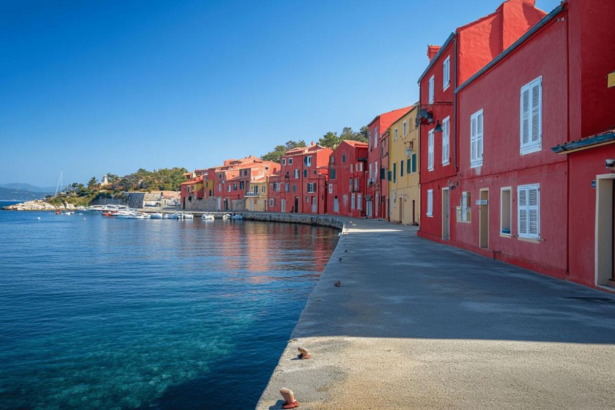 Ce port corse aux façades rouges ressemble étonnamment à un bourg de Ligurie