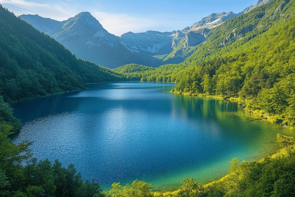 Ce lac du Jura évoque les reflets turquoise du Canada