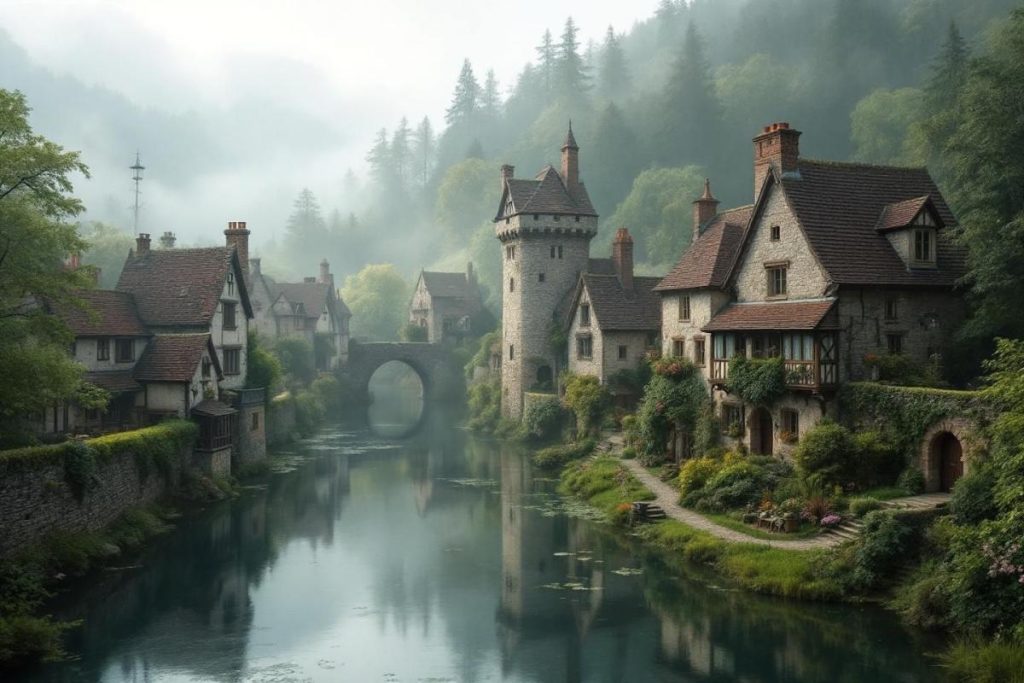 À 1h de Lyon, ce village médiéval entouré d’eau semble tout droit sorti d’un conte de fées