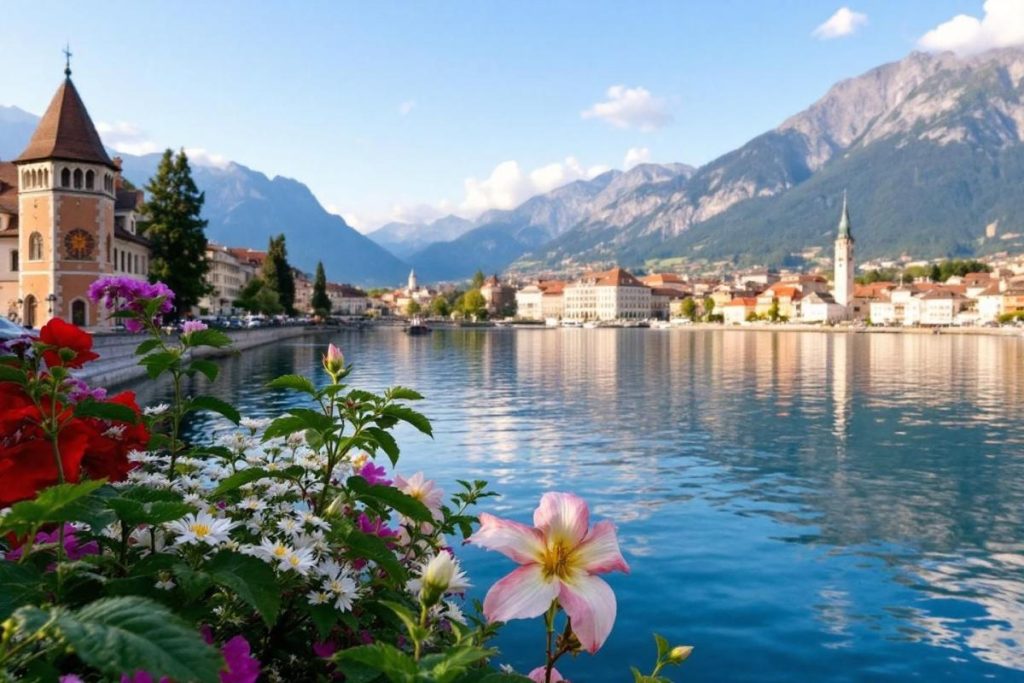 Surnommée la “perle du Léman”, cette ville au bord du lac est d’une beauté rare