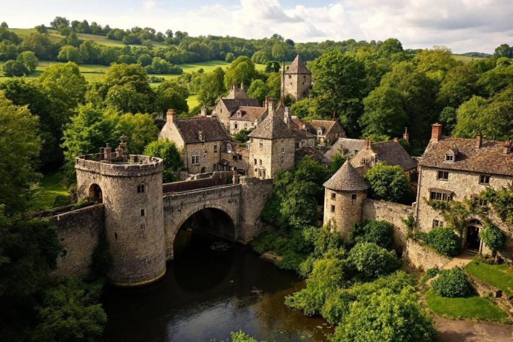 À moins de 2 h de Paris, découvrez ce village médiéval entouré d’eau, classé parmi les plus beaux de France