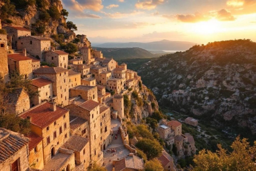 Accroché aux falaises calcaires, ce village corse donne l’impression d’un château vivant