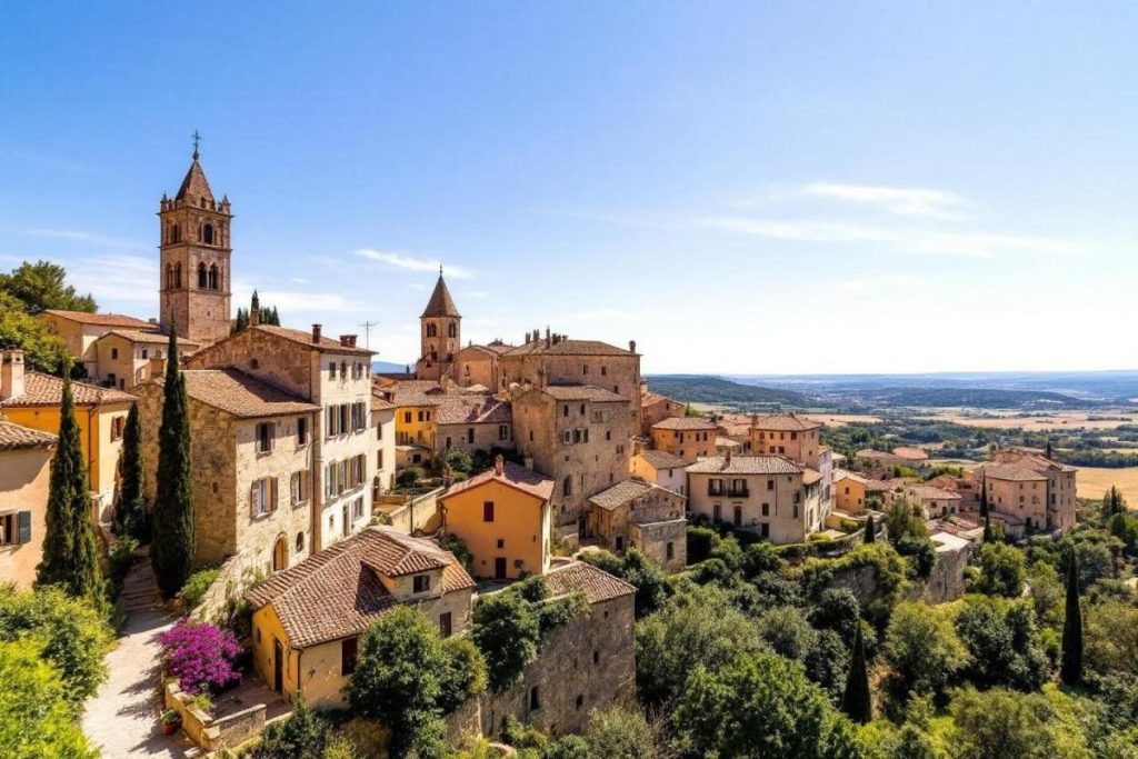 Bâti à flanc de roche, ce village de Provence offre un décor digne d’un film médiéval