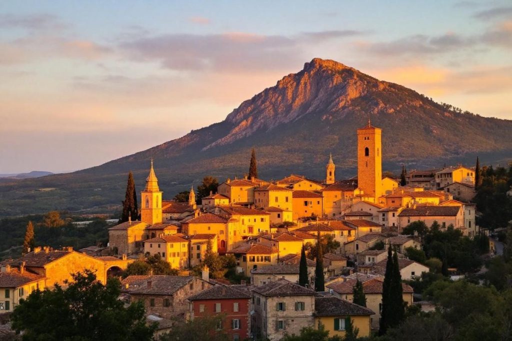 Accroché à la montagne, ce village provençal semble tout droit sorti d’un conte médiéval