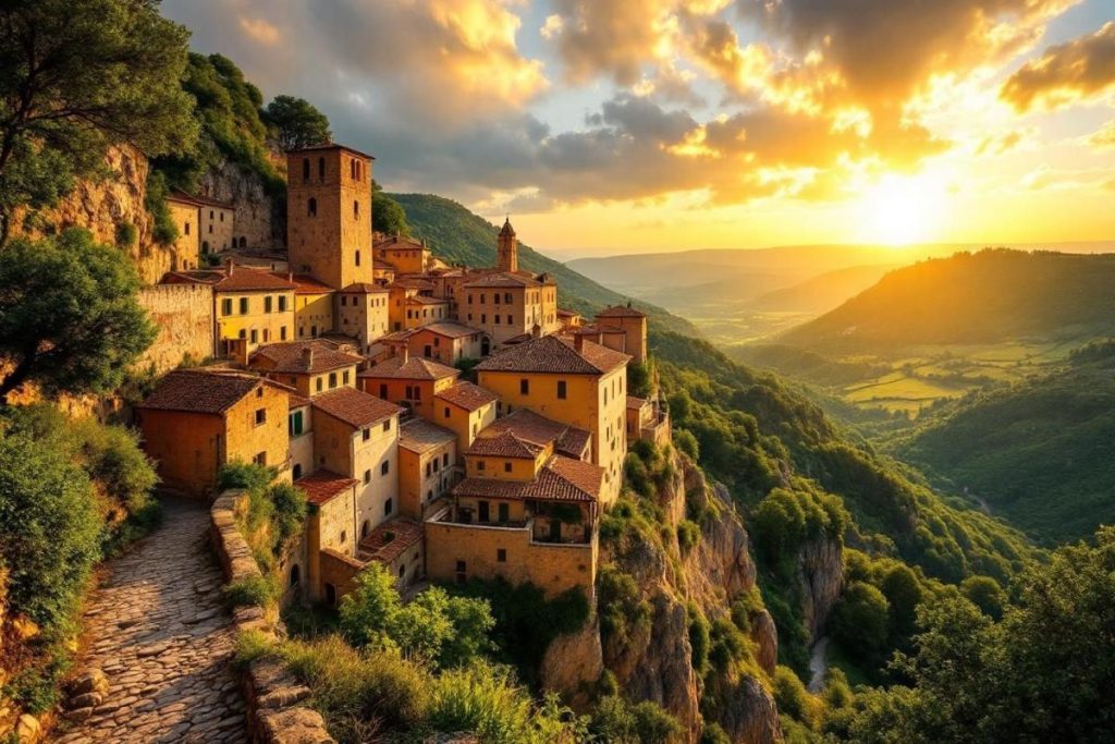 Taillée dans la falaise en Occitanie, cette cité médiévale offre l’un des panoramas les plus impressionnants du Sud