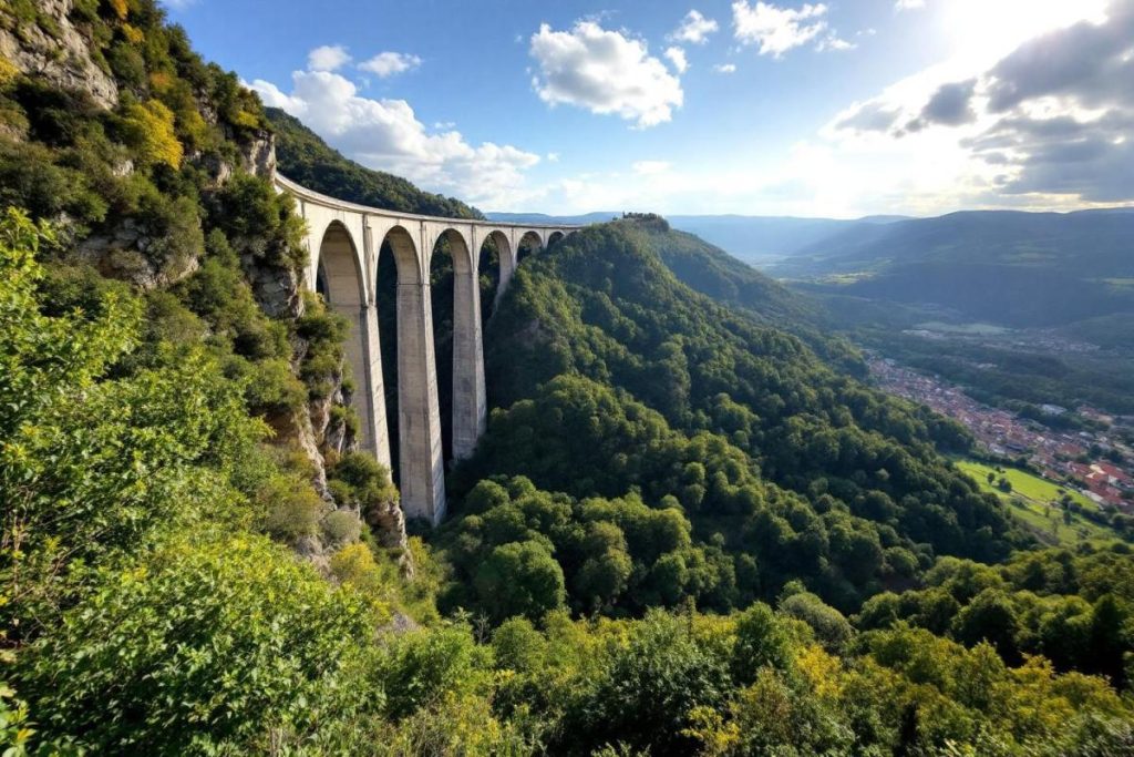Suspendu à plus de 300 mètres au-dessus de la vallée en Occitanie, ce viaduc impressionne autant qu’il fascine