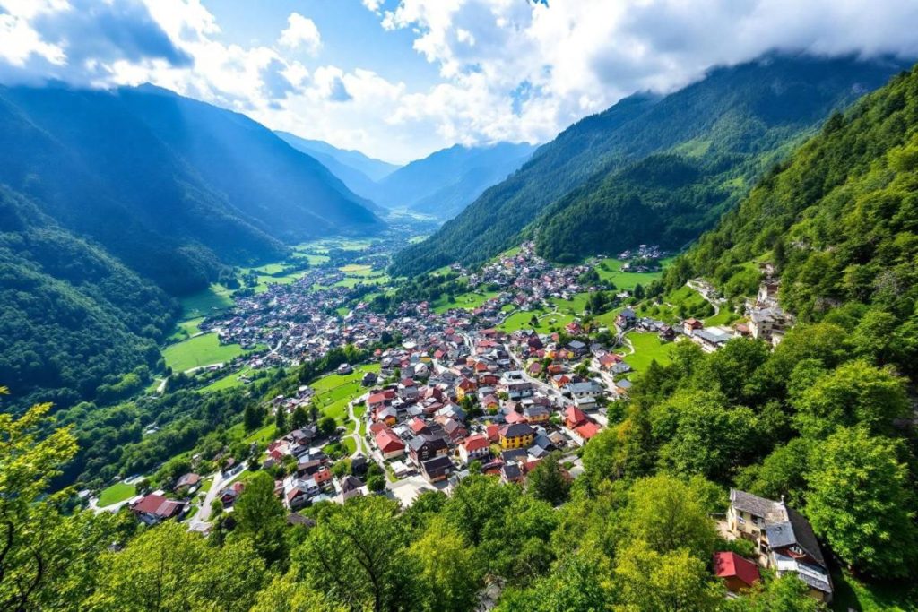 Dominant la vallée depuis les airs, ce village donne le tournis