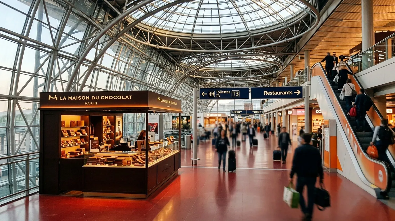 La Maison du Chocolat dans un terminal d'aéroport parisien